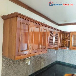 Hệ Tủ Bếp Gỗ Treo Tường Kết Hợp Tủ Dưới Cũ