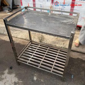 Kệ Inox 2 Tầng Cho Quán Ăn Cũ