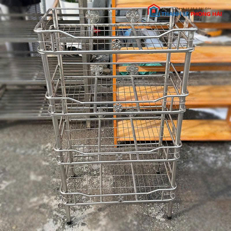 ke-inox-4-tang-nan-thoang-cu-1 Kệ Inox 4 Tầng Nan Thoáng Cũ