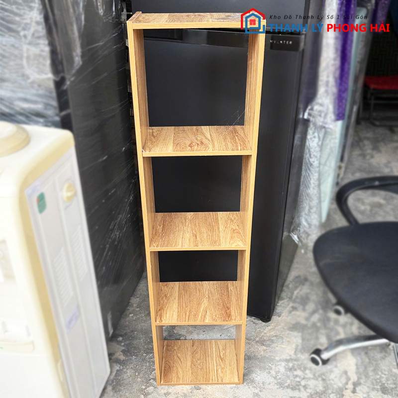 ke-sach-cu-4-tang-go-cn Kệ Sách Cũ 4 Tầng Gỗ CN