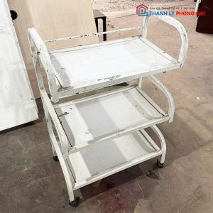Kệ Sắt 3 Tầng Khung Trắng Cũ