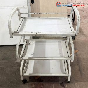 Kệ Sắt 3 Tầng Khung Trắng Cũ
