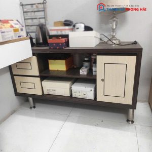 Kệ Tivi 1m2 Gỗ MDF Chân Kim Loại Cũ
