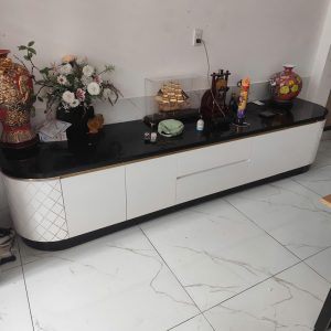 Kệ Tivi 2m9 Mặt Vân Đá Đen Cũ