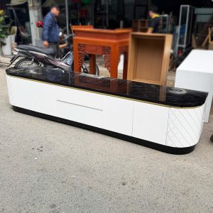 Kệ Tivi 2m9 Mặt Vân Đá Đen Cũ