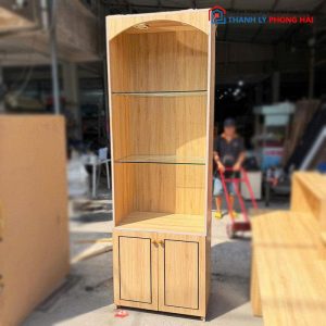 Kệ Trưng Bày 75cm Gỗ Phối Kính Cũ