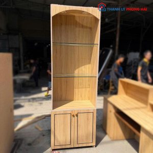 Kệ Trưng Bày 75cm Gỗ Phối Kính Cũ