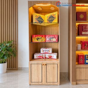 Kệ Trưng Bày 75cm Gỗ Phối Kính Cũ