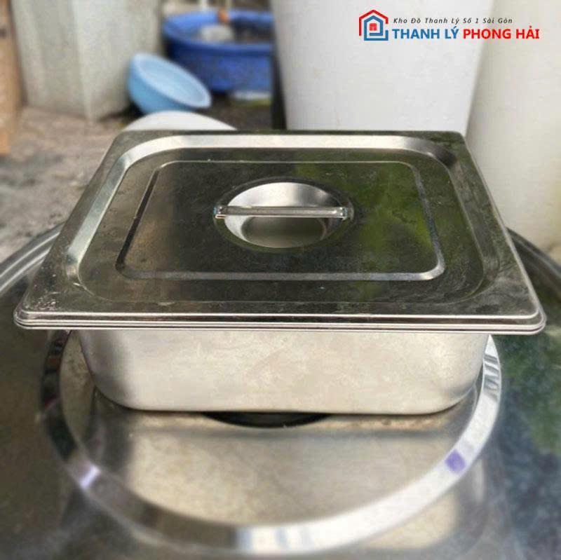 khay-inox-chu-nhat-cu-co-tay-cam Khay Inox Chữ Nhật Cũ Có Tay Cầm