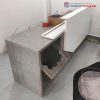 Quầy Lễ Tân 2m2 Tông Màu Xám Xi Măng Cũ