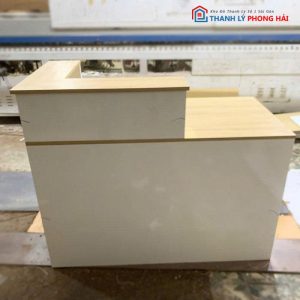 Quầy Lễ Tân Chữ L Gỗ MDF Phối Trắng Mới 99% (Nhiều Màu)