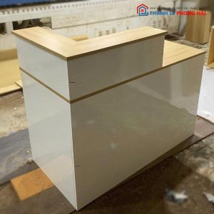 Quầy Lễ Tân Chữ L Gỗ MDF Phối Trắng Mới 99% (Nhiều Màu)