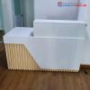 Quầy Lễ Tân Gỗ Phối Màu Nan Dọc Cũ