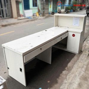 Quầy Thu Ngân Góc L Gỗ MDF Cũ