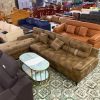 Sofa Băng Góc L Bọc Da Loang Tồn Kho Mới 99%