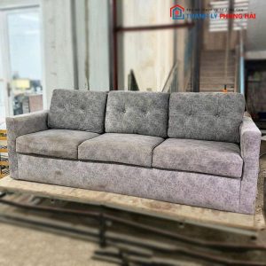 Sofa Bọc Nhung Xám 2m3 Cũ