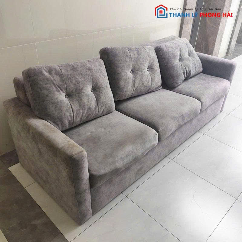 sofa-boc-nhung-xam-2m3-cu-3 Sofa Bọc Nhung Xám 2m3 Cũ