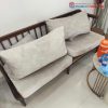 Sofa Đôi Khung Gỗ Bọc Nhung Cũ