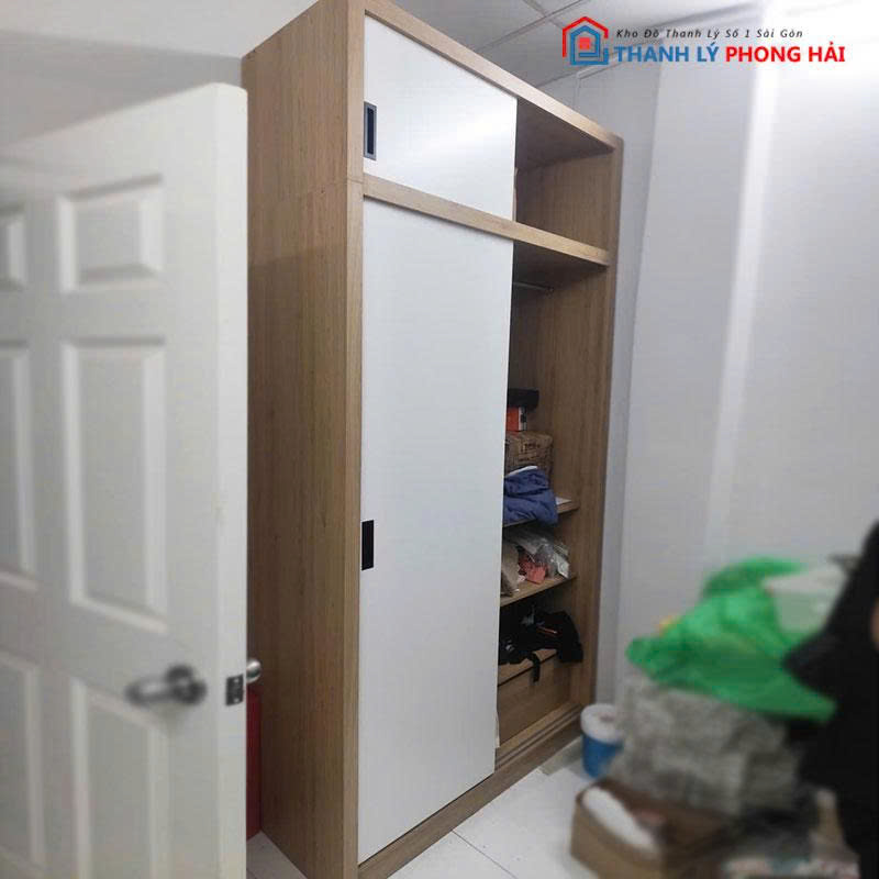 tu-cua-lua-1m4-4-canh-go-mdf-cu-1 Tủ Cửa Lùa 1m4 4 Cánh Gỗ MDF Cũ