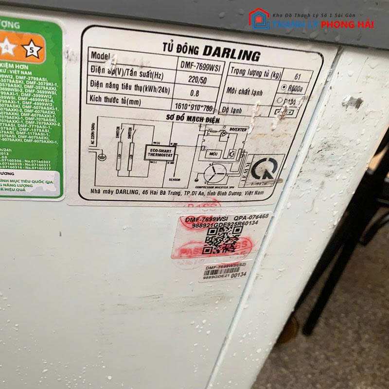 tu-dong-darling-dmf-7699wsi-1 Tủ Đông Darling DMF-7699WSI Smart Inverter Cũ