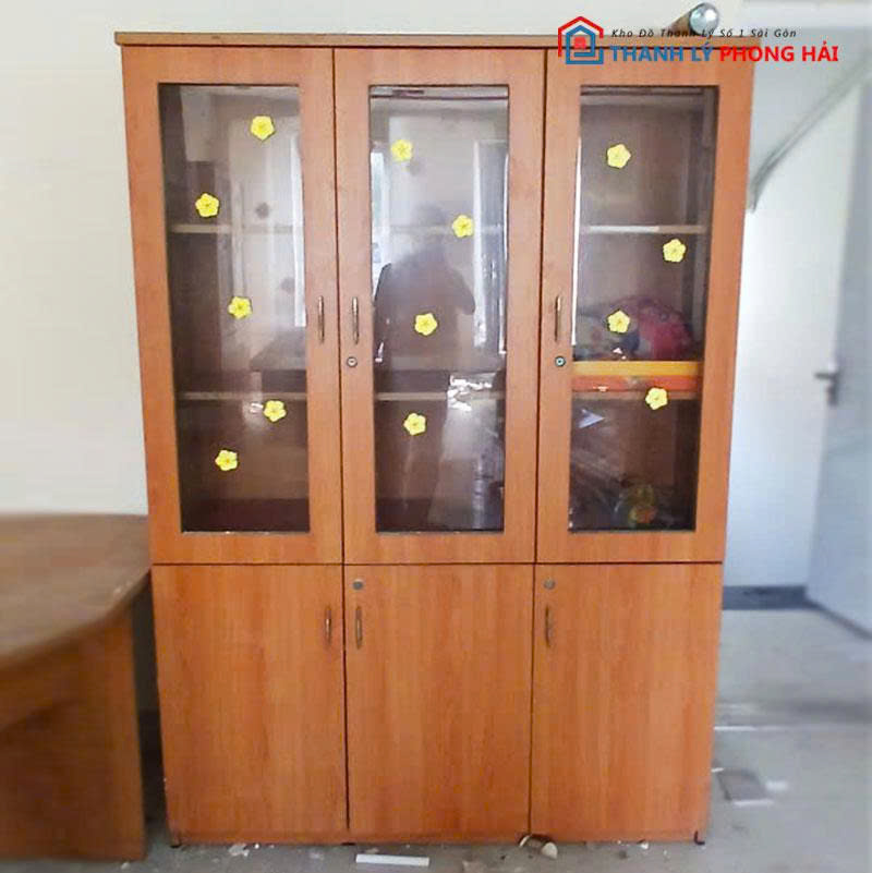 tu-dung-tai-lieu-go-6-canh-cu-1 Tủ Đựng Tài Liệu Gỗ 6 Cánh Cũ