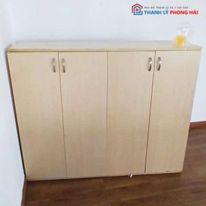 Tủ Giày Dép 1m5 Gỗ MDF 4 Cánh Cũ