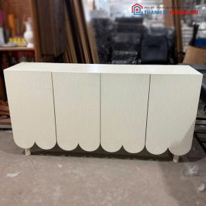Tủ Giày Dép 4 Cánh Họa Tiết Sóng Nổi Cũ