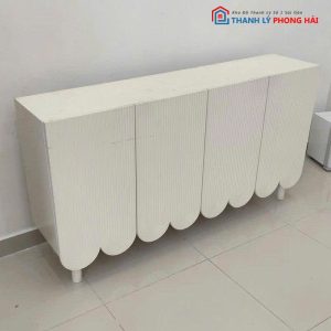 Tủ Giày Dép 4 Cánh Họa Tiết Sóng Nổi Cũ