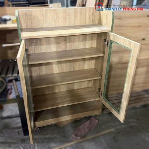 Tủ Giày Dép Gỗ Phối Kính Cũ