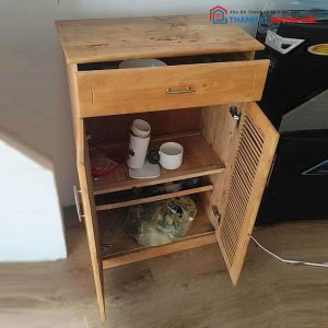 Tủ Giày Gỗ Tự Nhiên Cũ 2 Cánh Nan Thoát Khí