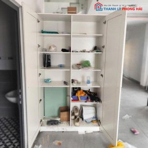 Tủ Hồ Sơ 1m2 Gỗ MDF Cánh Lưới Mắt Cáo Cũ