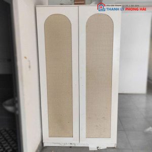 Tủ Hồ Sơ 1m2 Gỗ MDF Cánh Lưới Mắt Cáo Cũ