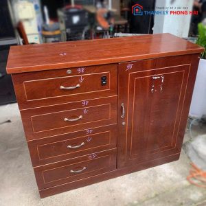 Tủ Hồ Sơ Gỗ Cũ 4 Ngăn Kéo