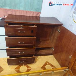 Tủ Hồ Sơ Gỗ Cũ 4 Ngăn Kéo