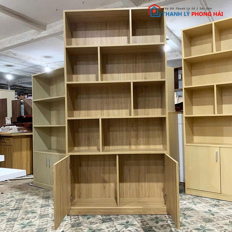 tu-ke-ho-so-go-mdf-3 Tủ Kệ Hồ Sơ Gỗ MDF Nhiều Ngăn Mới 99% (Nhiều KT)