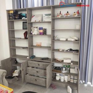 Tủ Kệ Trưng Bày 2m2 Cũ Tông Màu Xám Xi Măng