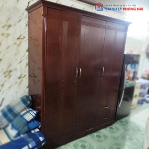 Tủ Quần Áo 3 Cánh Màu Nâu Cũ