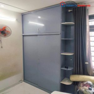 Tủ Quần Áo Cánh Lùa 2m Gỗ MDF Kịch Trần Cũ
