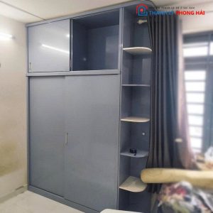 Tủ Quần Áo Cánh Lùa 2m Gỗ MDF Kịch Trần Cũ