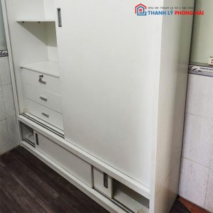 Tủ Quần Áo Cửa Trượt 1m8 Cũ Màu Trắng