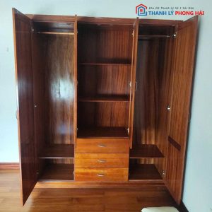 Tủ Quần Áo Gỗ Sồi HAGL 1m7 Cũ