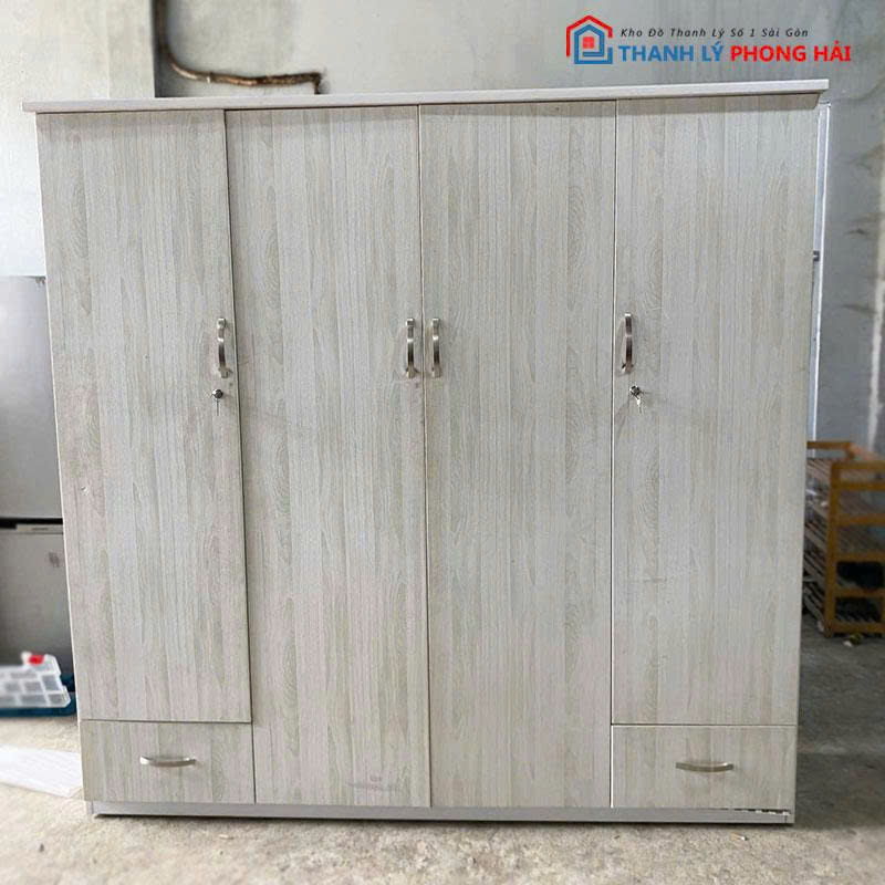 tu-quan-ao-nhua-4-canh-cu-dep-1 Tủ Quần Áo Nhựa 4 Cánh Cũ Đẹp