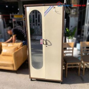 Tủ Sắt 2 Cánh Có Gương Cũ