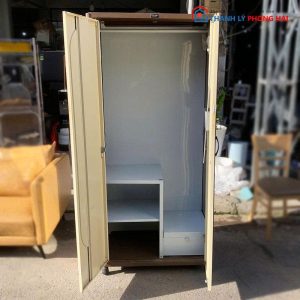 Tủ Sắt 2 Cánh Có Gương Cũ