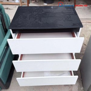Tủ Tab 4 Ngăn Kéo Cũ Phối Màu Trắng Đen