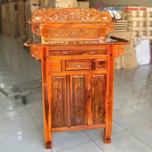 Tủ Thờ Gỗ Tràm Chạm Khắc Tinh Xảo Mới 99% (Nhiều KT)
