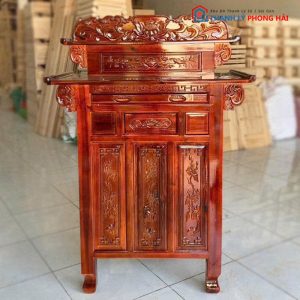Tủ Thờ Gỗ Tràm Chạm Khắc Tinh Xảo Mới 99% (Nhiều KT)