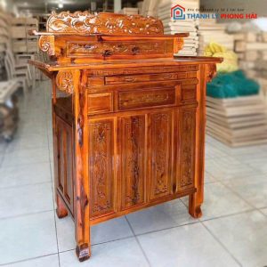 Tủ Thờ Gỗ Tràm Chạm Khắc Tinh Xảo Mới 99% (Nhiều KT)