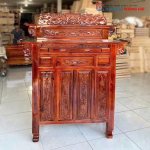 Tủ Thờ Gỗ Tràm Chạm Khắc Tinh Xảo Mới 99% (Nhiều KT)