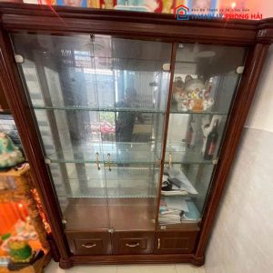Tủ Trưng Bày Gỗ Cánh Kính Cũ